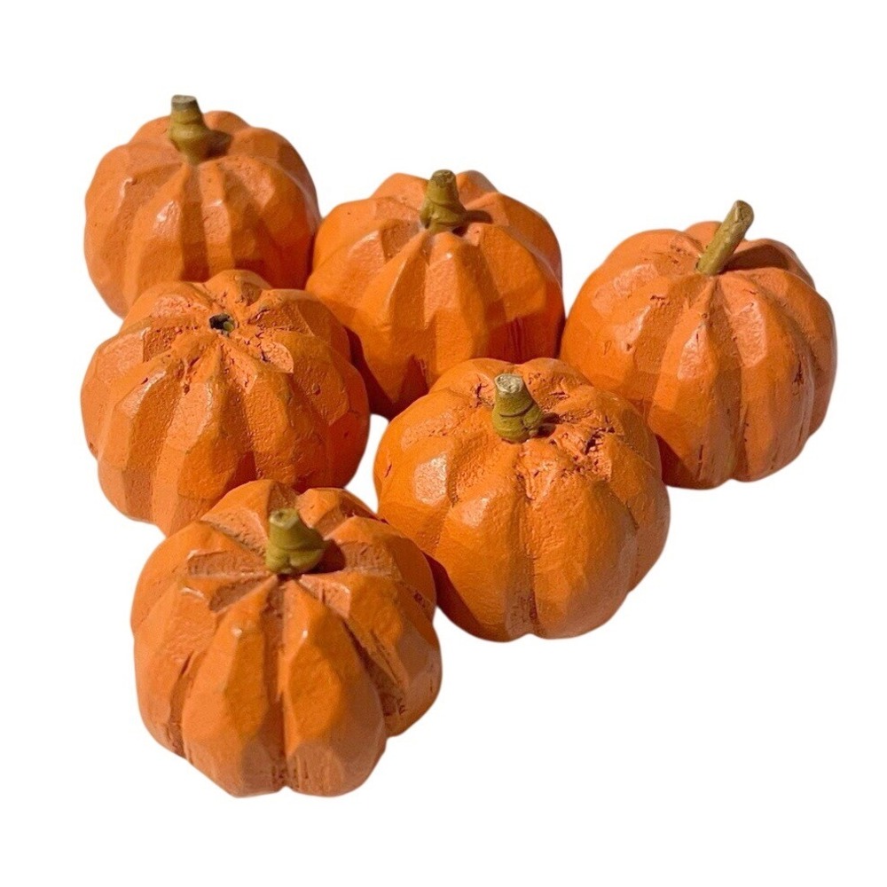 6 Dollhouse Miniature Halloween Fall Pumpkin Jack'o'lantern Haunted House Spooky